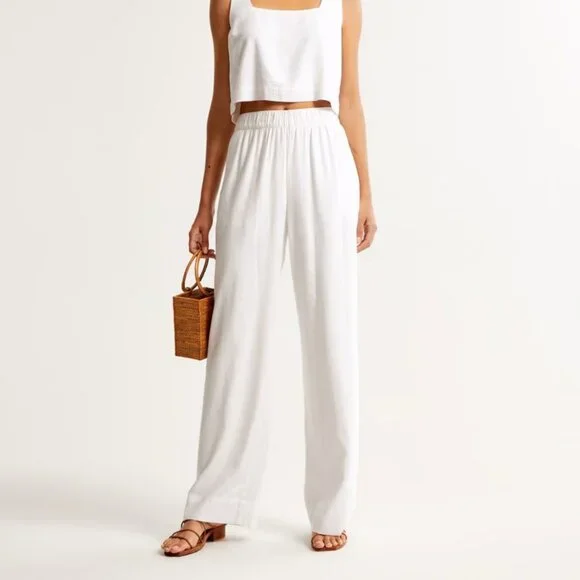 Abercrombie & Fitch Linen Blend Pull-On Pant - Picture 1 of 4